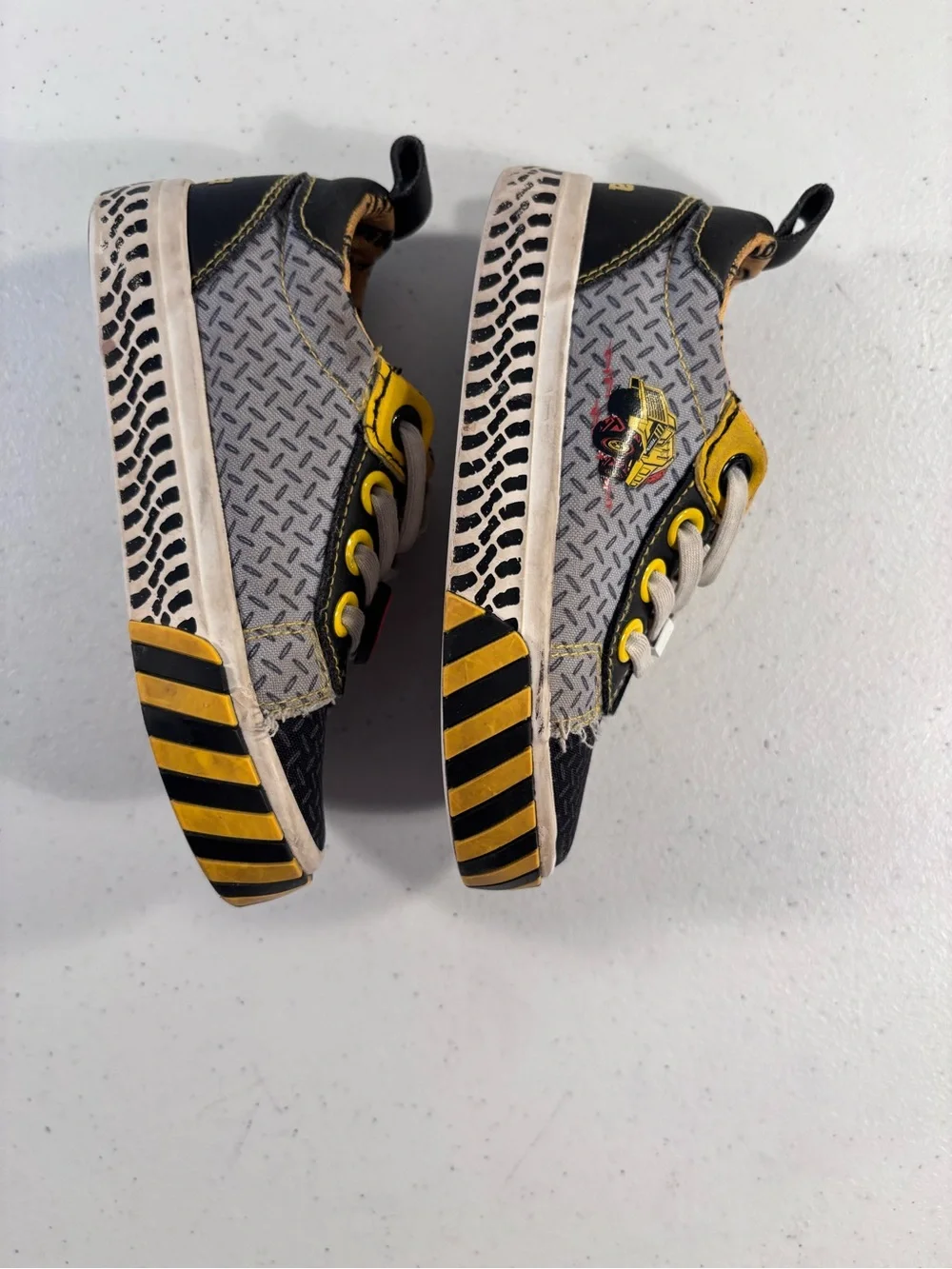 Tonka Black and Yellow Kids Lace-Up Sneakers